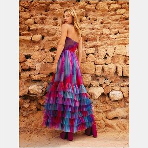 Nasty Gal Vibrant Strapless Maxi Dress